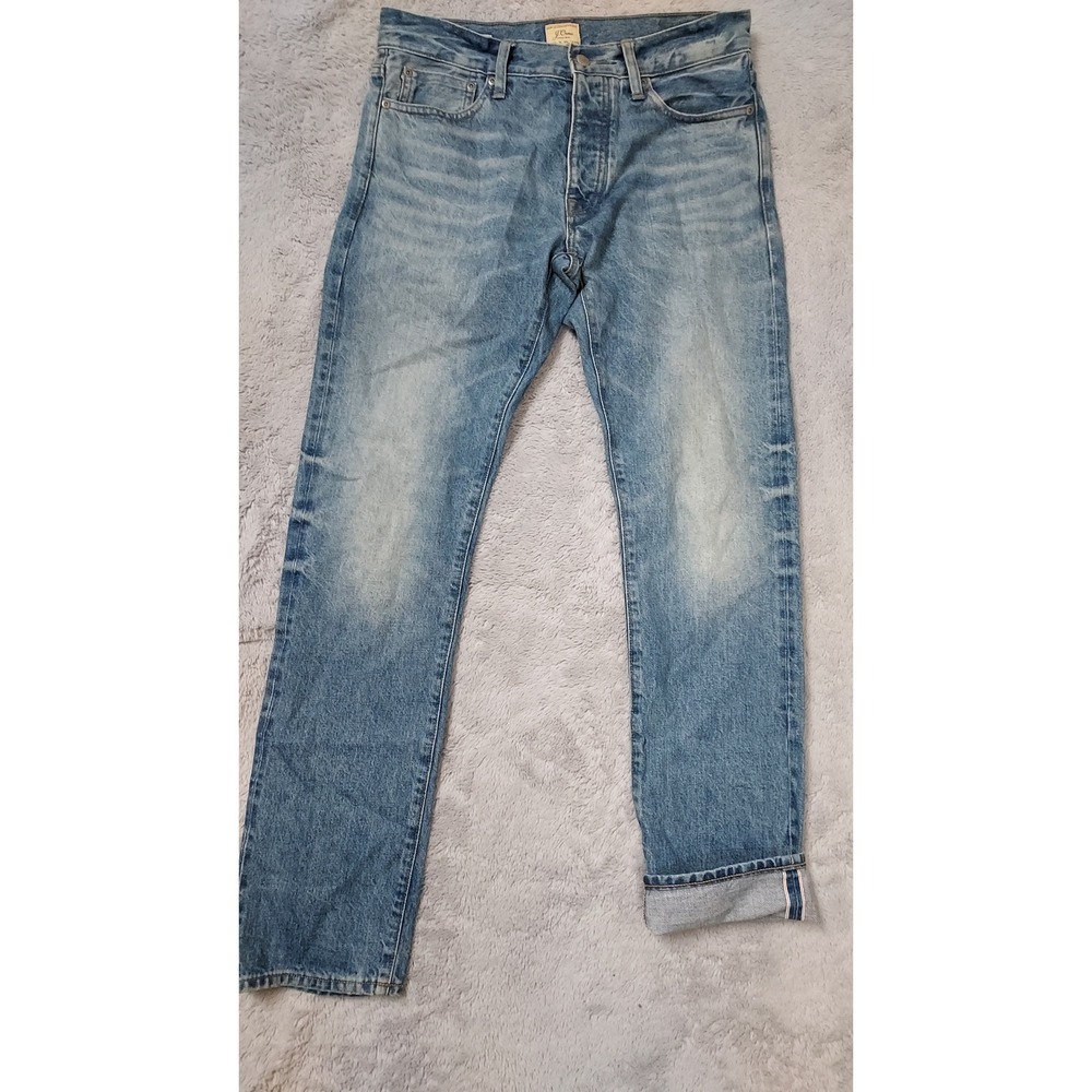 J Crew Jeans Mens 30x32 Style 770 Kaihara Selvedge Denim Blue 100% Cotton EUC